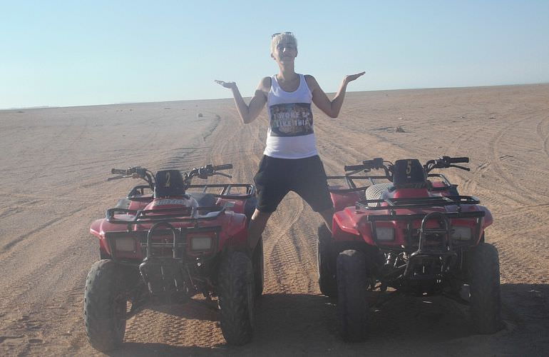 Privates Quad-Abenteuer am Strand bei Sonnenuntergang ab Safaga